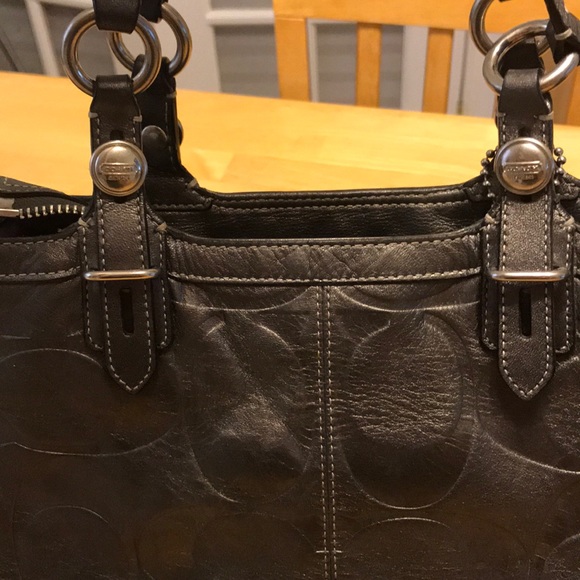 Metallic Gun Metal Coach Bag - Picture 2 of 5